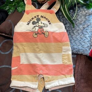 Disney Mickey Mouse bubble suit w adjustable straps peach,yellow, cream SZ 12M
